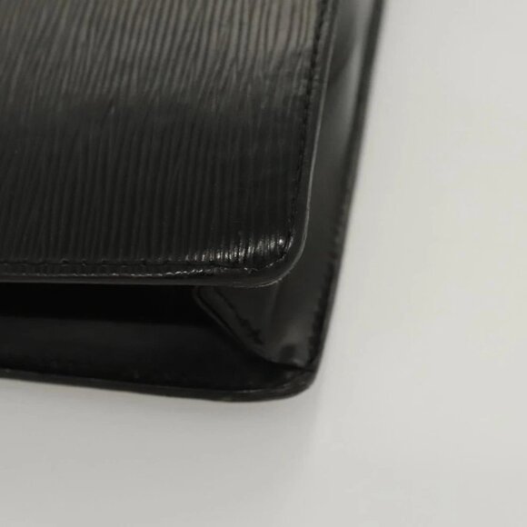 LOUIS VUITTON Epi Pochette Homme Clutch Bag Black Noir M52522 LV Auth 118831 - Picture 9 of 14